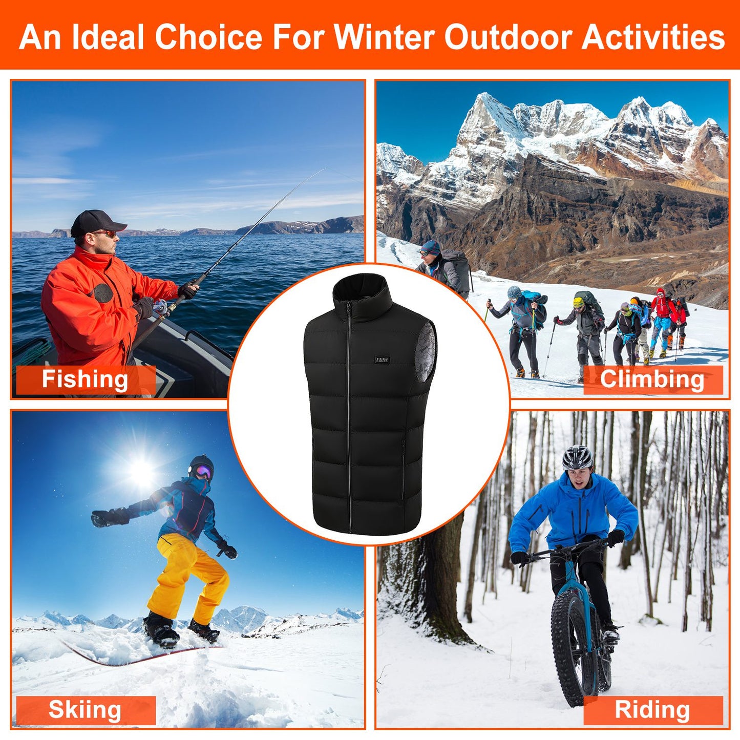 Temvex™ Heated Vest – Instant Warmth, All-Day Comfort 🔥 | USB Rechargeable, Wind-Resistant, Perfect for Winter