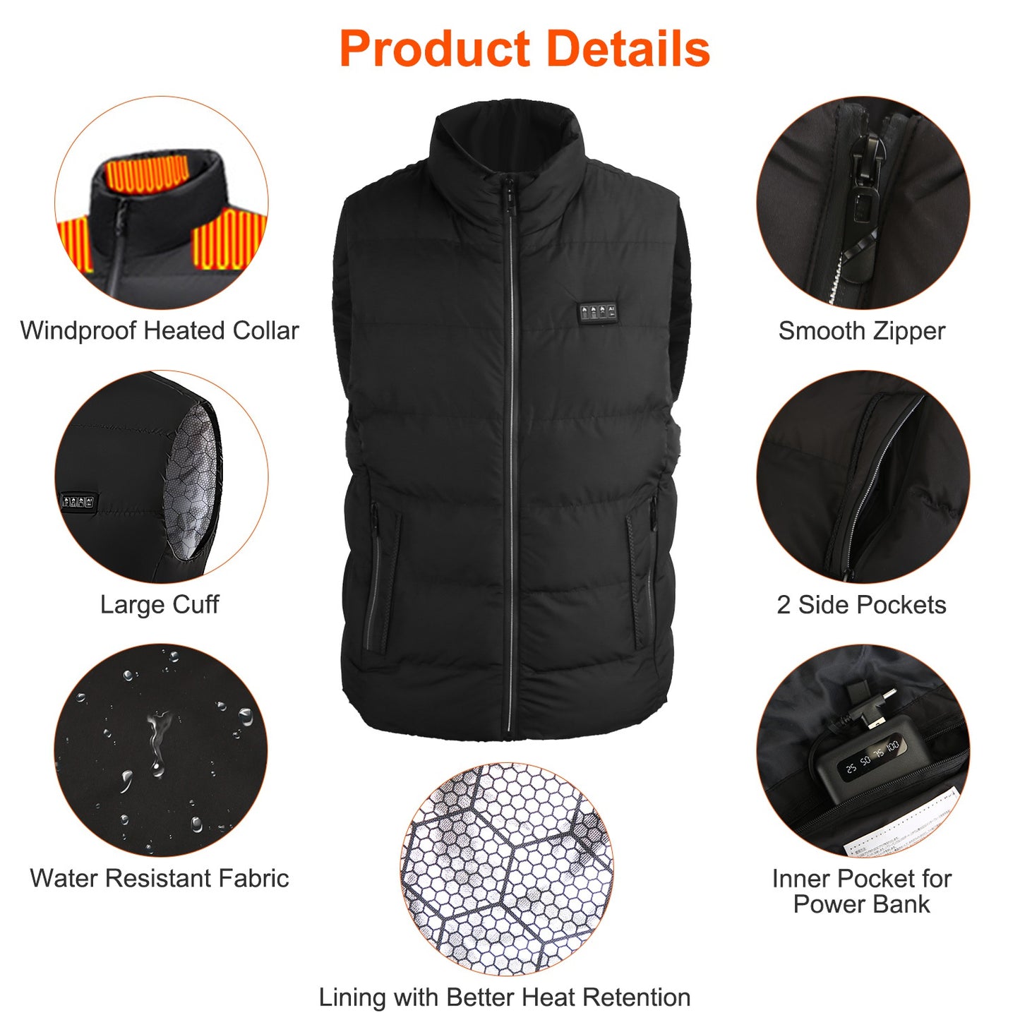 Temvex™ Heated Vest – Instant Warmth, All-Day Comfort 🔥 | USB Rechargeable, Wind-Resistant, Perfect for Winter